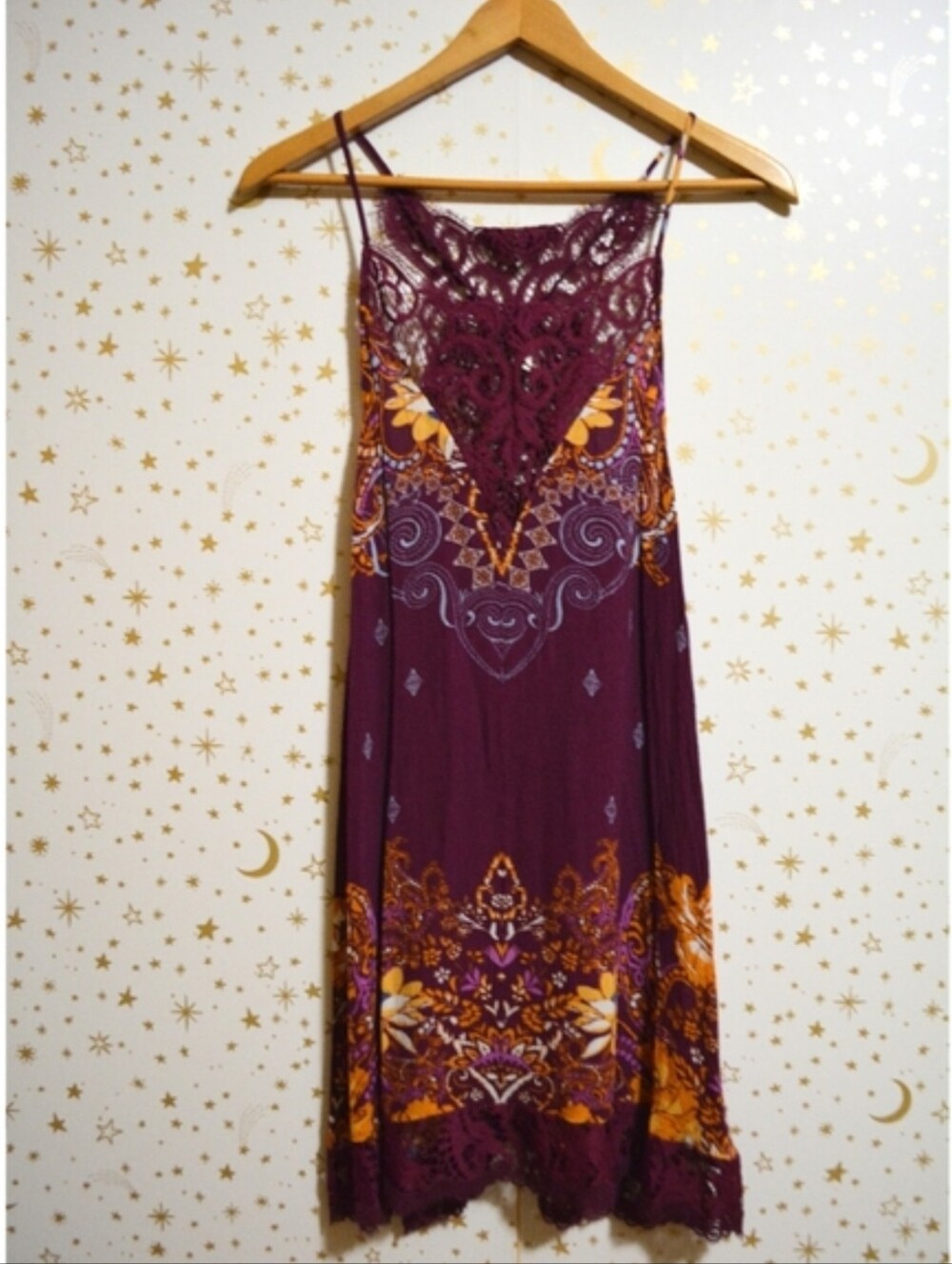 Free People Lace Patterned Slip Dress Size XS